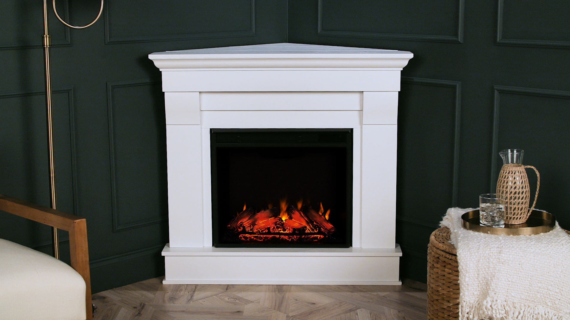 Chateau Corner Electric Fireplace